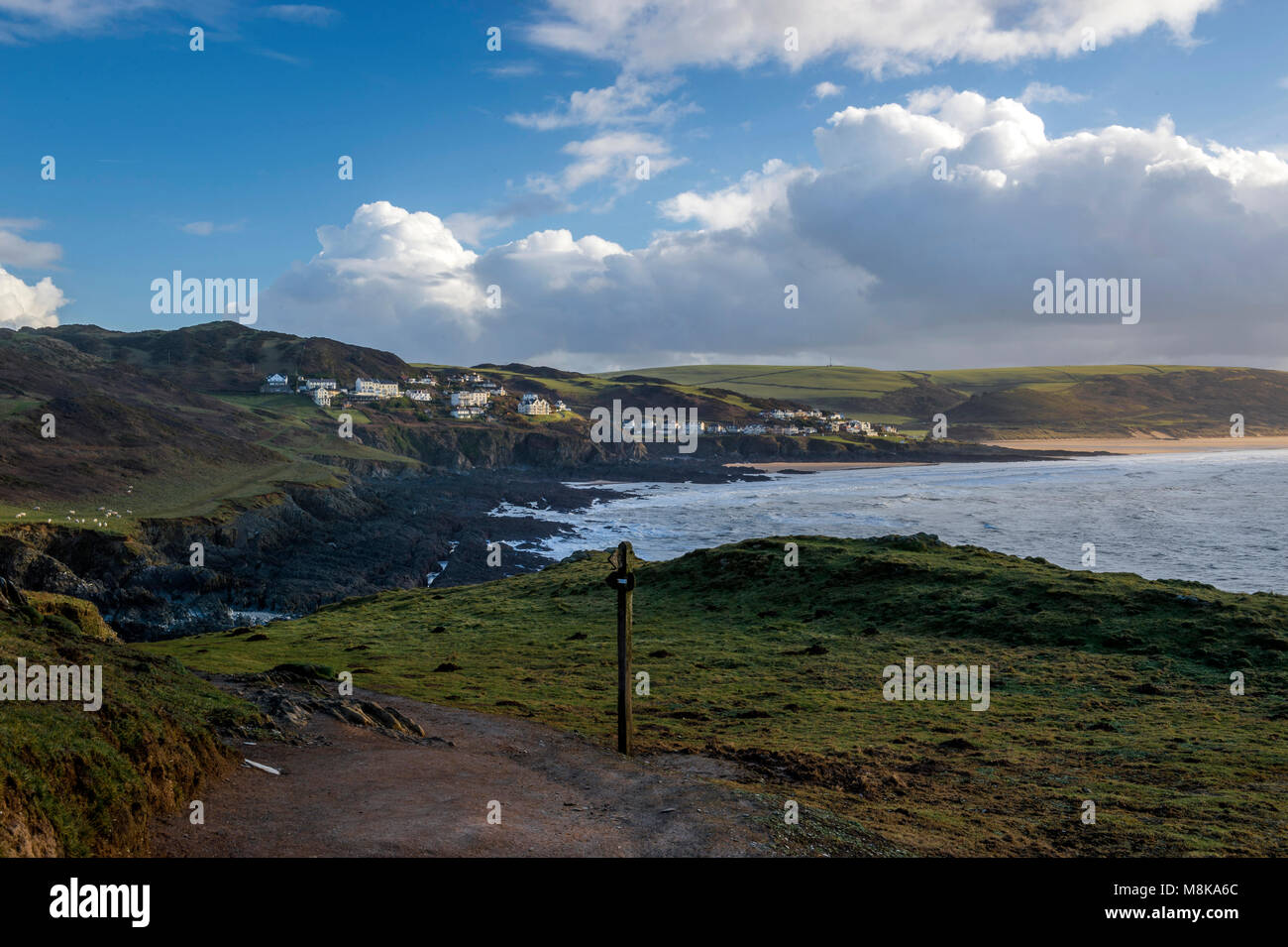 Great British Paisajes - North Devon Costa (Woolacombe Bay) Foto de stock