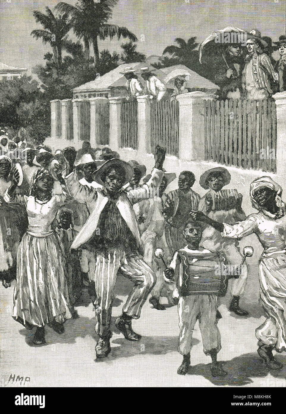 La emancipación de la esclavitud festival en Barbados, el día de la emancipación el 1 de agosto de 1834 Foto de stock