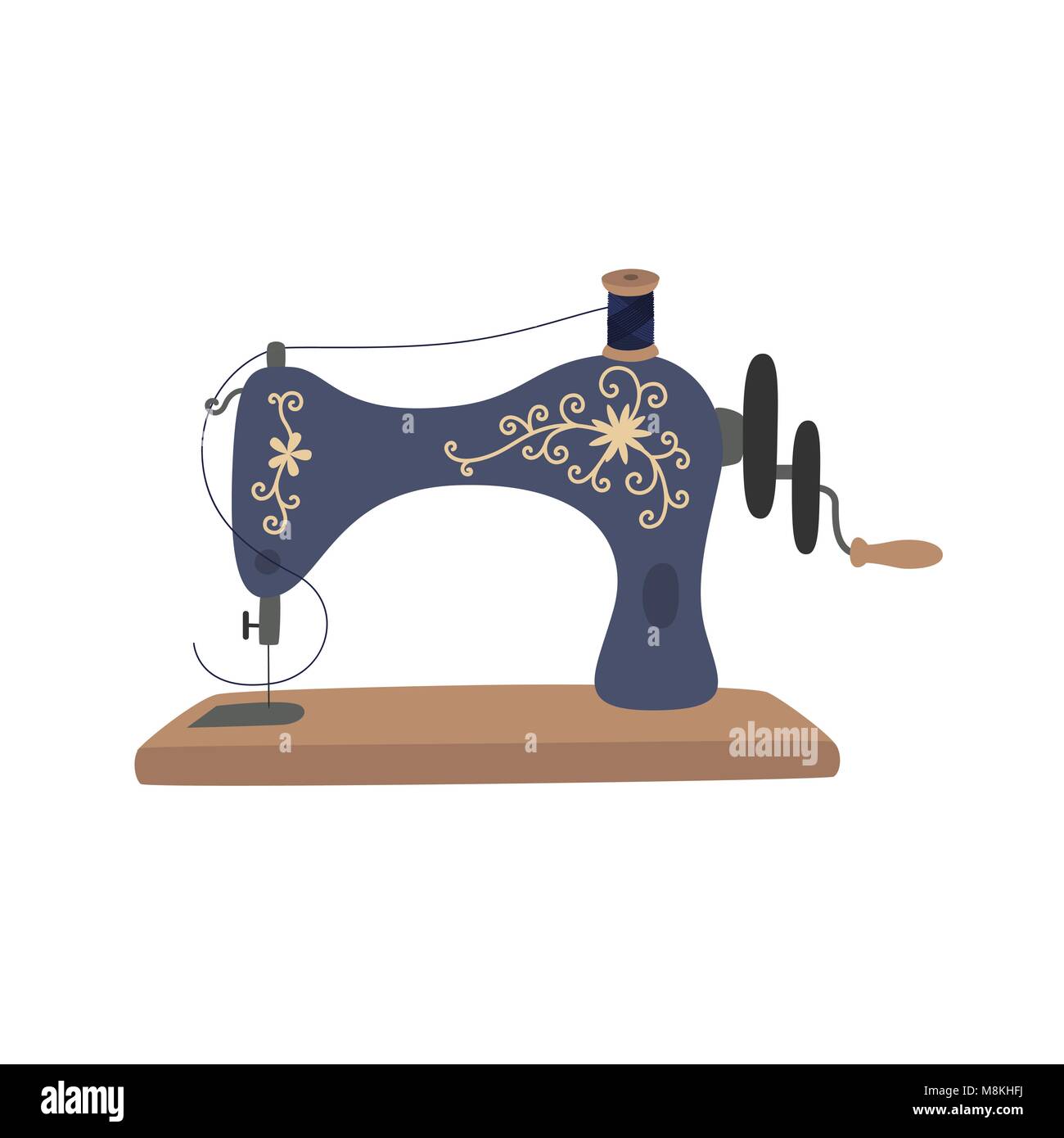 Sewing machine illustration fotografías e imágenes de alta