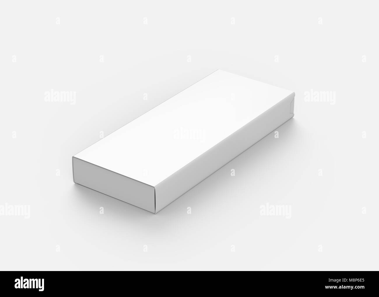 Caja de papel en blanco, 3D Render rectángulo maqueta caja de regalo  Fotografía de stock - Alamy