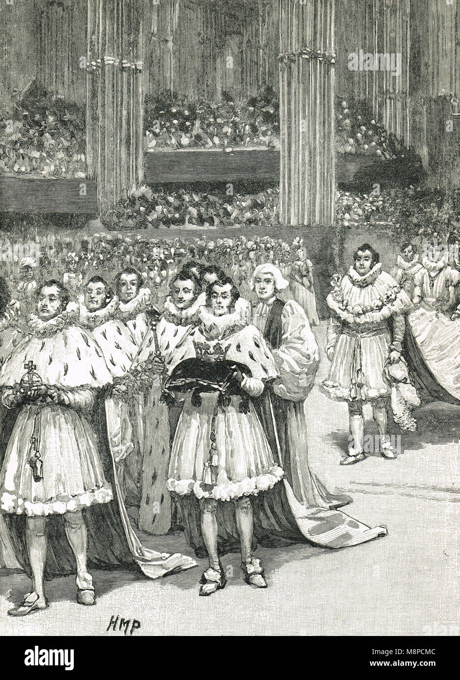 La coronación de Guillermo IV, el 8 de septiembre de 1831, la Abadía de Westminster Foto de stock