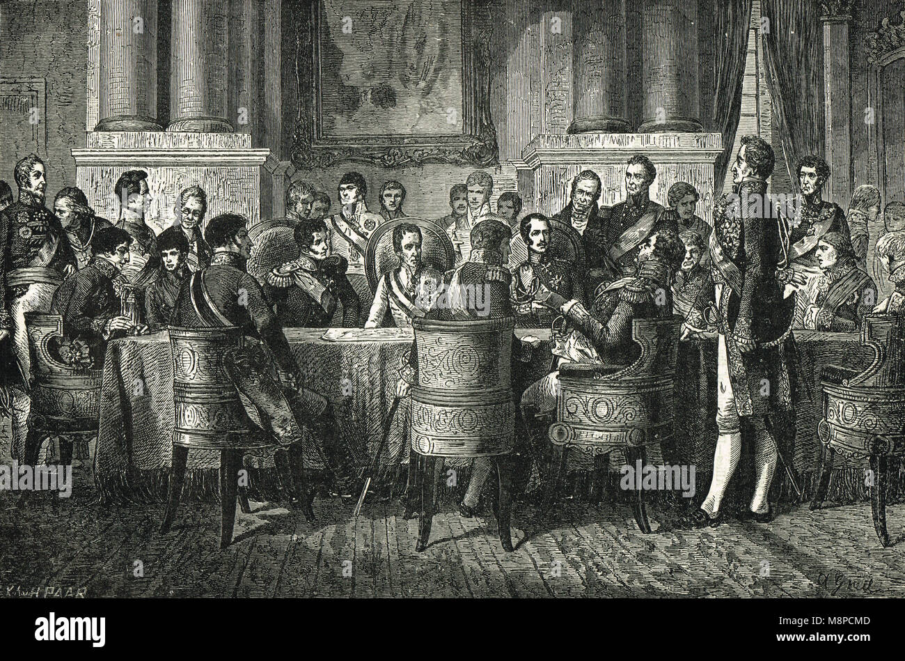 El Congreso de Viena, noviembre de 1814 a junio de 1815 Foto de stock