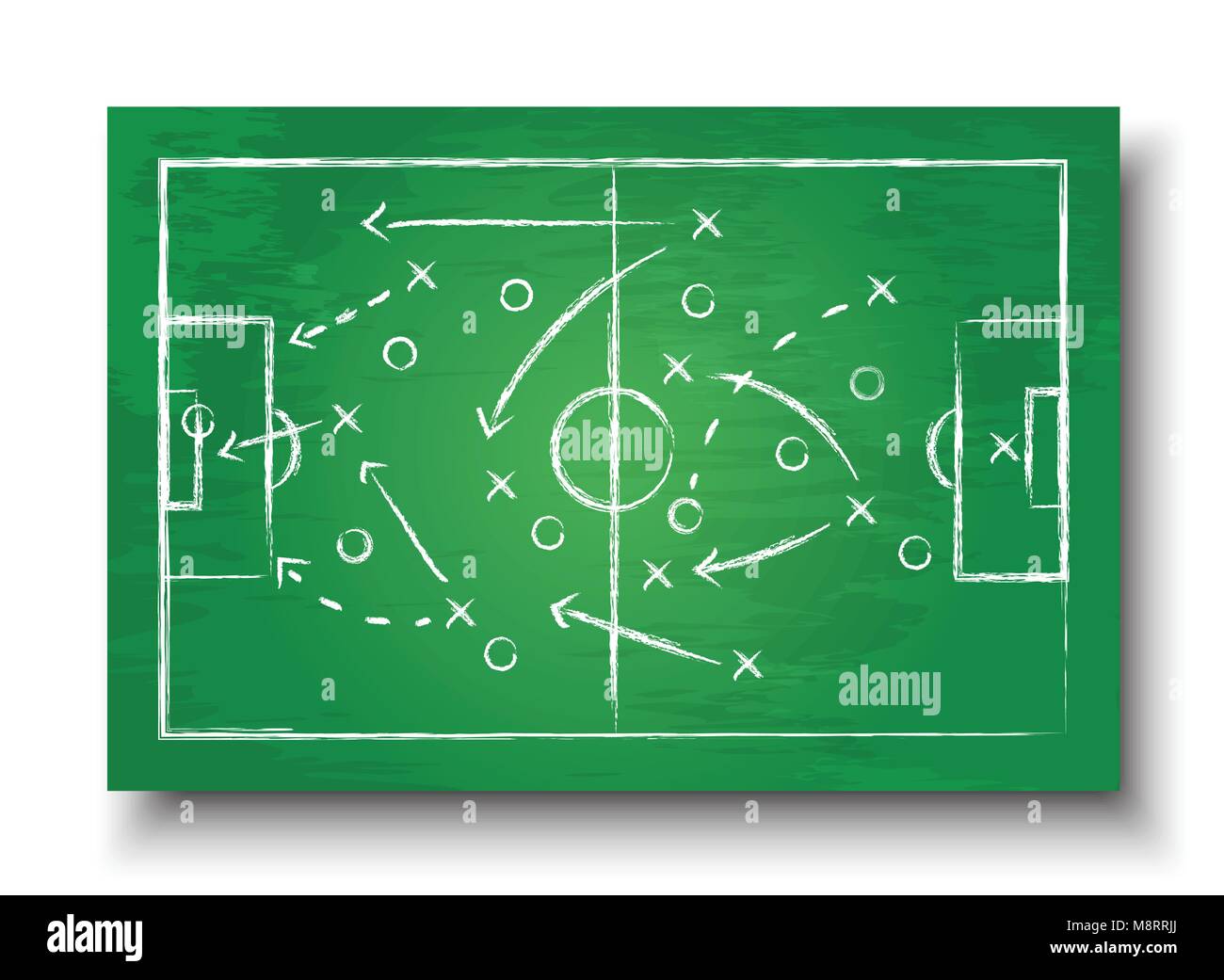 Fútbol de formación y táctica . Pizarra con el fútbol de juego de  estrategia . Vector de campeonato mundial 2018 concepto Imagen Vector de  stock - Alamy