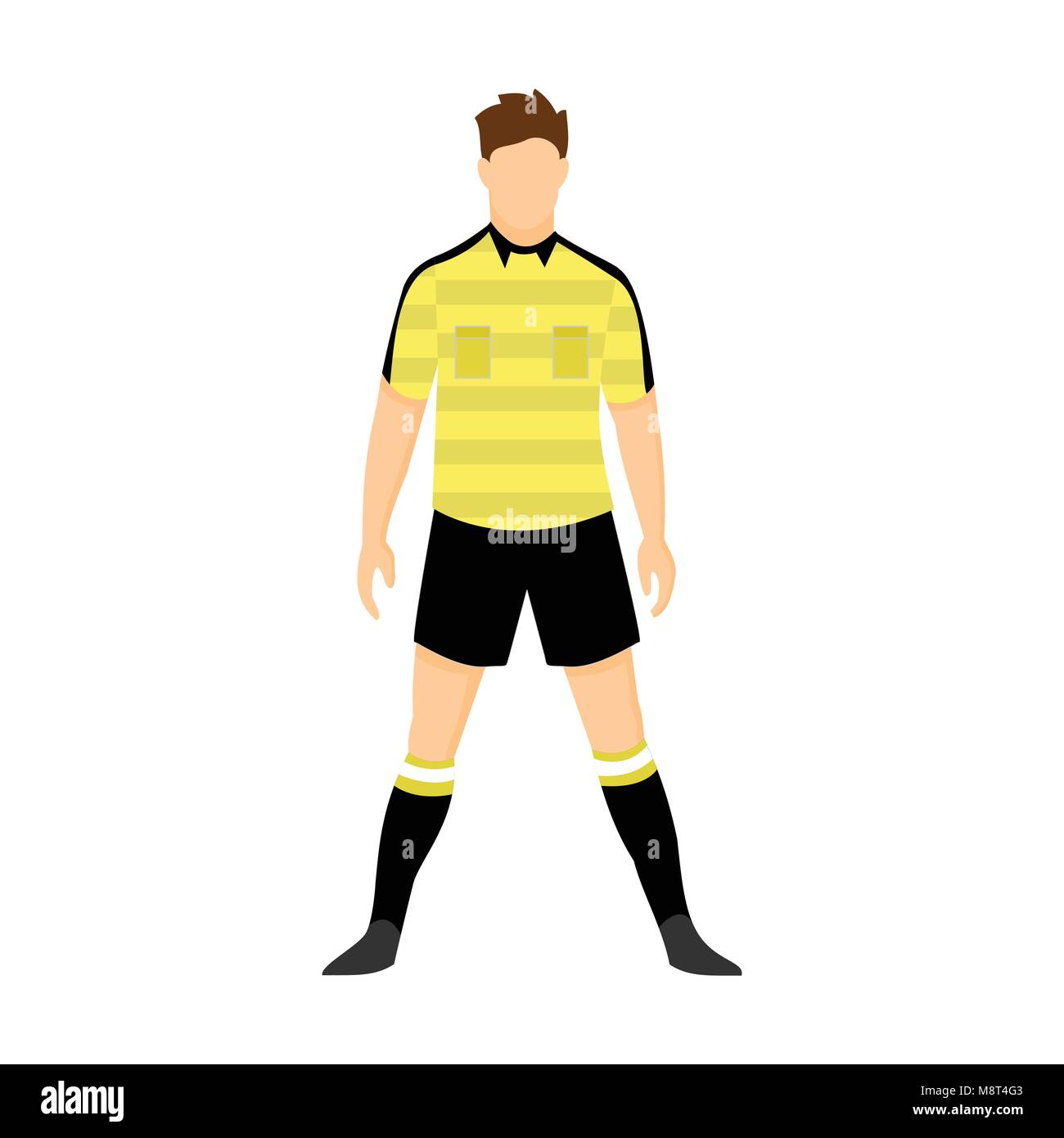 Árbitro de fútbol uniforme amarillo ilustración vectorial Diseño Gráfico  Imagen Vector de stock - Alamy