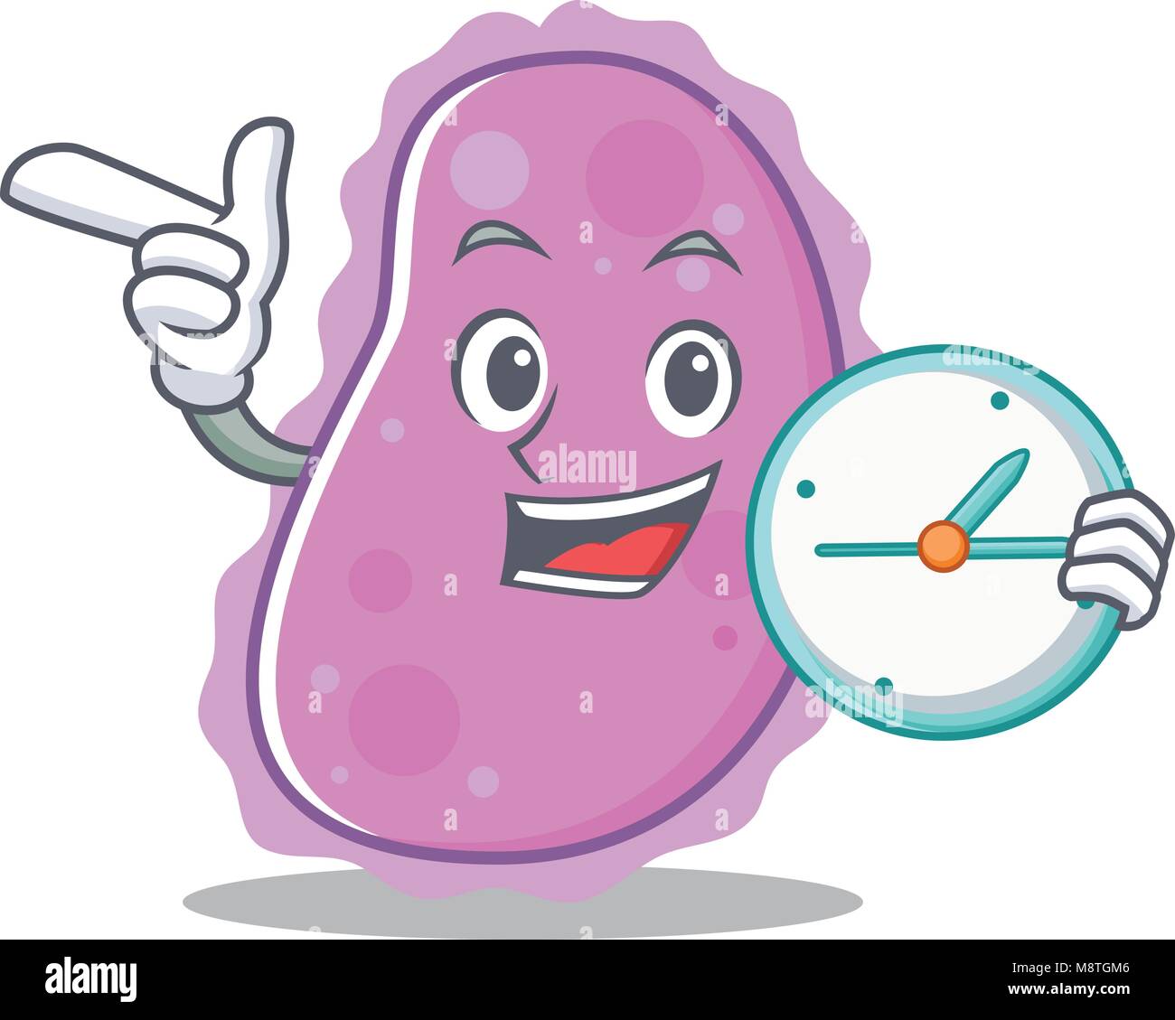Con carácter bacterias reloj estilo de dibujos animados Imagen Vector de stock - Alamy Con carácter bacterias reloj estilo de dibujos animados Imagen Vector de stock - Alamy