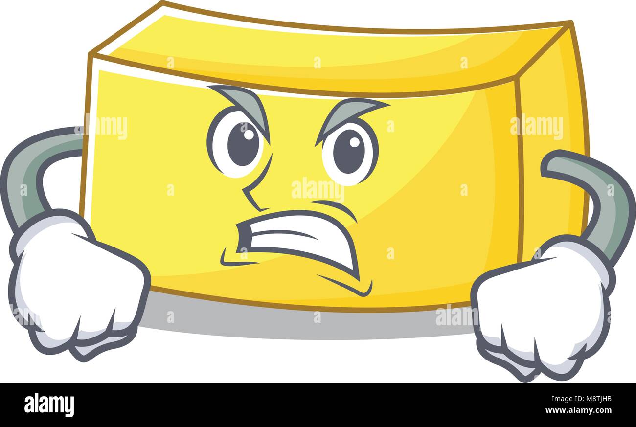 Enojado mantequilla mascota estilo de dibujos animados Imagen Vector de  stock - Alamy