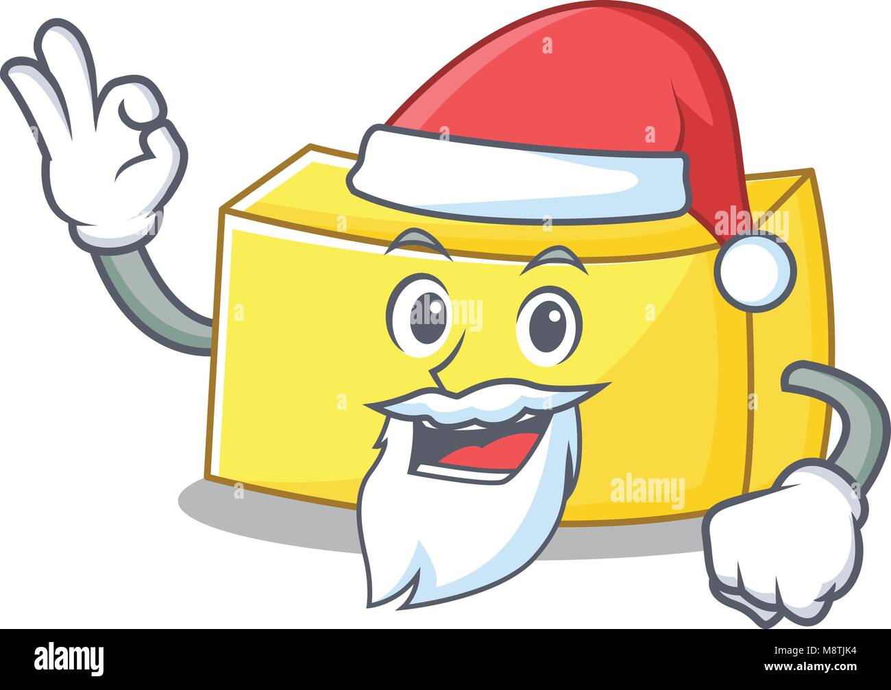 Santa mantequilla mascota estilo de dibujos animados Imagen Vector de stock  - Alamy