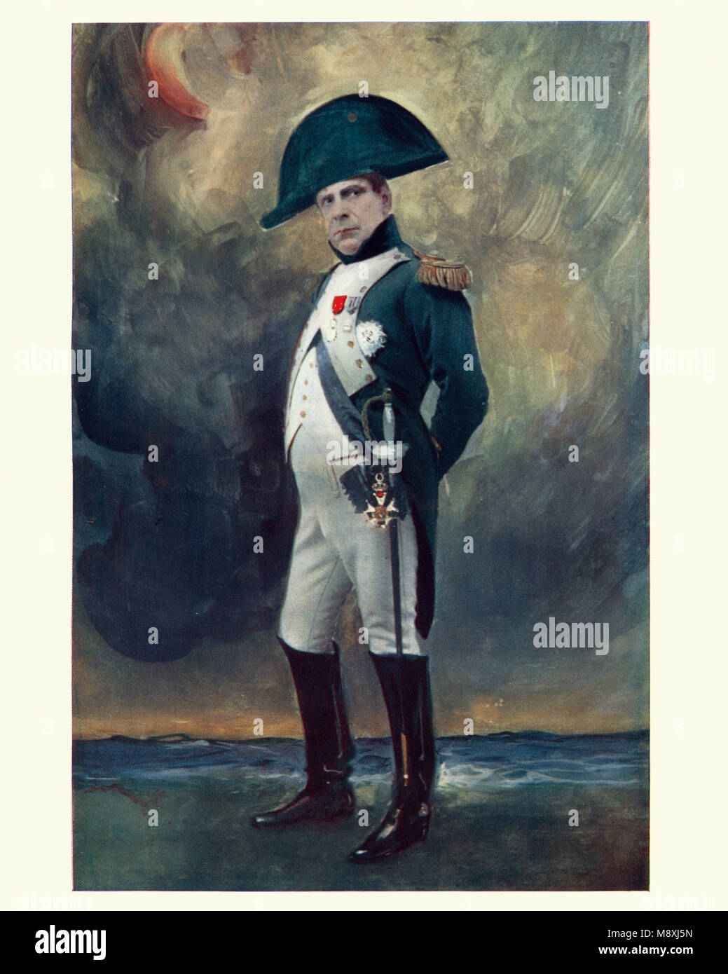 Actor victoriano Benoit-Constant Coquelin, como Napoleón Bonaparte en el Plus que reine. Benoit-Constant Coquelin fue el actor francés, uno de los mayores el Foto de stock