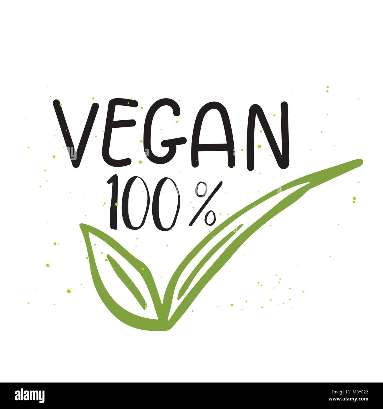 Vector Eco Bio Logotipo Verde O Signo Vegan Comida Sana Insignia Tag Para Cafe Restaurantes Empaquetamiento De Los Productos Dibujadas A Mano Las Hojas Ramas Plantas Eleme Imagen Vector De Stock