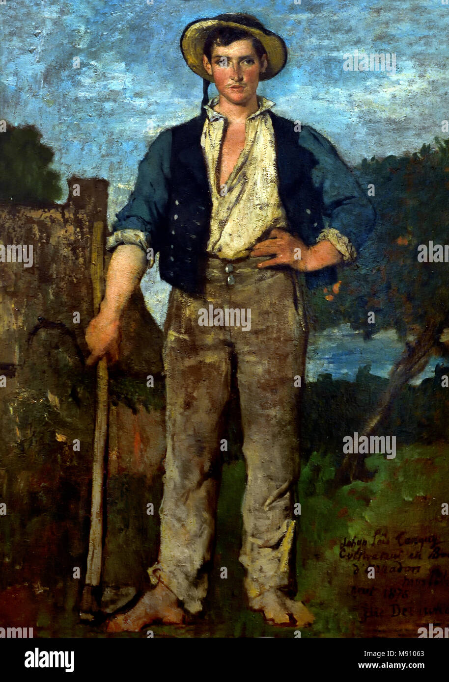 Jules Elie DELAUNAY1828 - 1891 Retrato de Jehan-Loïs Tanguy, 1876 , Francia, francés Foto de stock