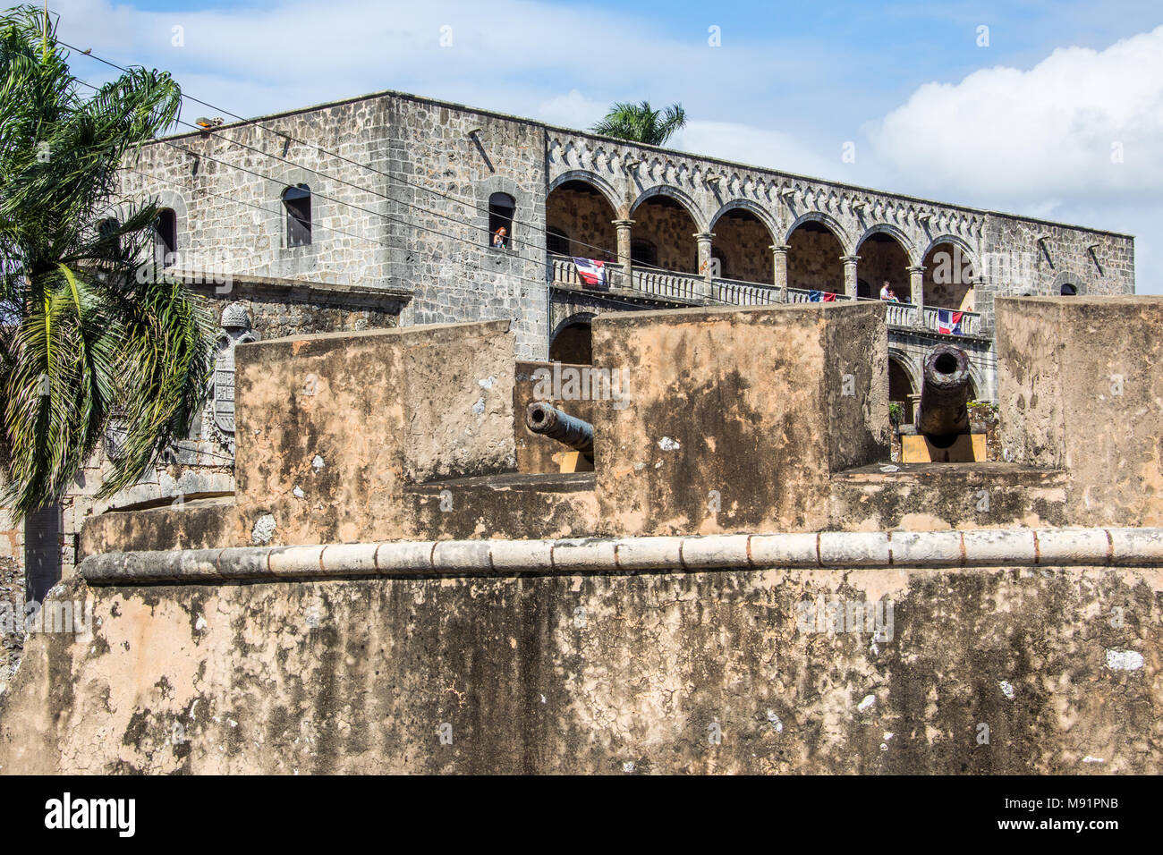 Alcázar de Don Diego Colón, Santo Domnigo, República Dominicana Foto de stock