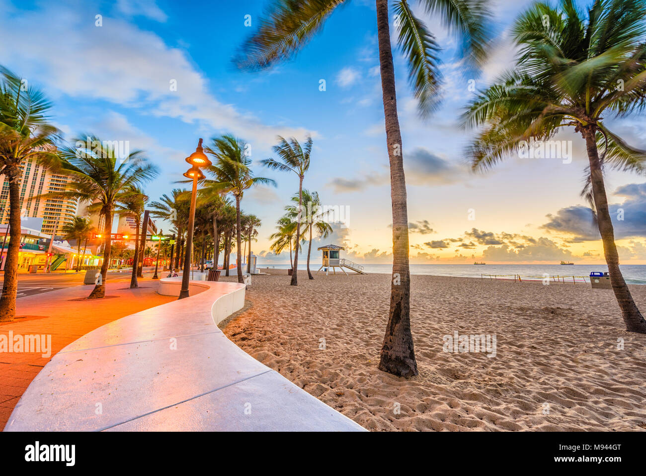 Ft. Lauderdale Beach, Florida, EE.UU. en Las Olas Blvd. Foto de stock