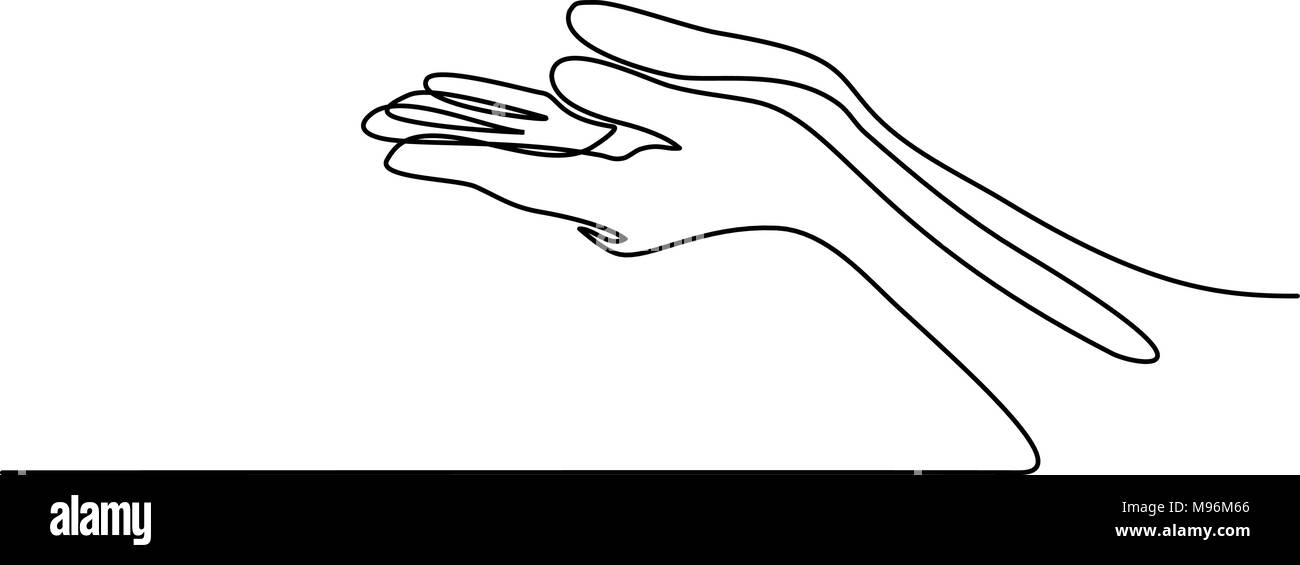 Las palmas de las manos juntas Ilustración del Vector