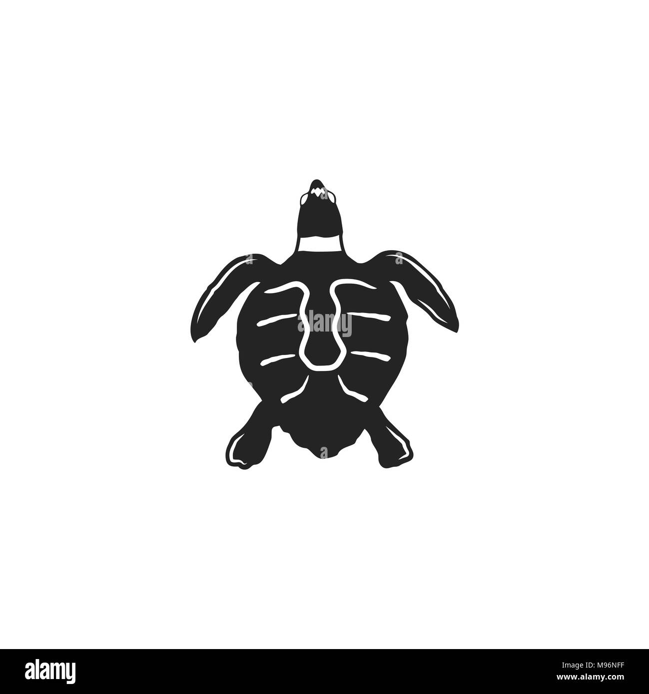 Forma De Silueta De La Tortuga Icono Negro De Animales Salvajes Ilustracion De Stock Vintage Style Dibujados A Mano Retro Desgign Fotografia De Stock Alamy