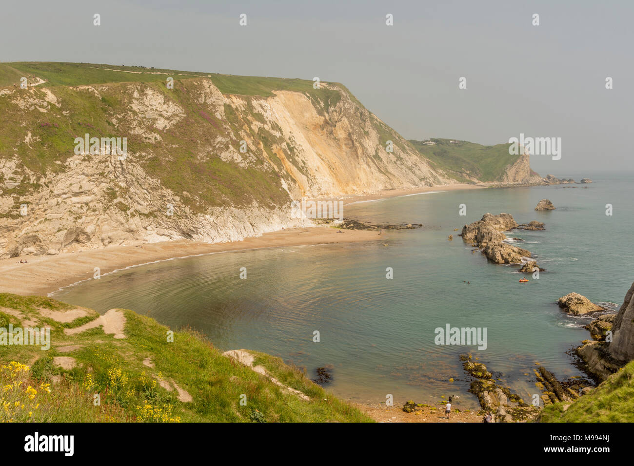 Man O'War beach, St Oswald's Bay, Dorset, Reino Unido. Foto de stock