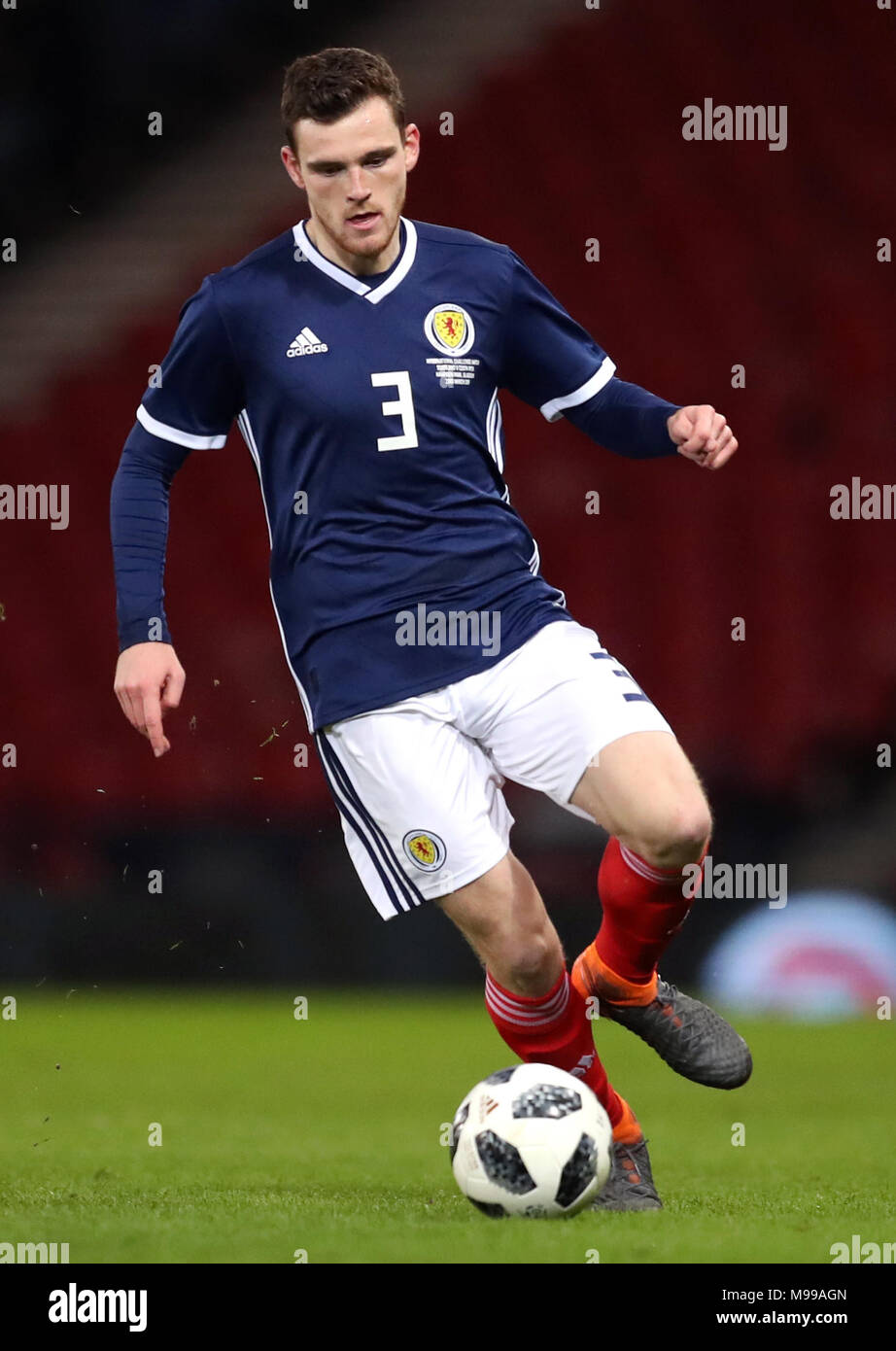 Andrew de Escocia durante el partido amistoso internacional en Hampden Park, Glasgow. PRENSA FOTO DE ASOCIACIÓN. Fecha de la foto: Viernes de marzo de 2018. Ver historia de PA fútbol