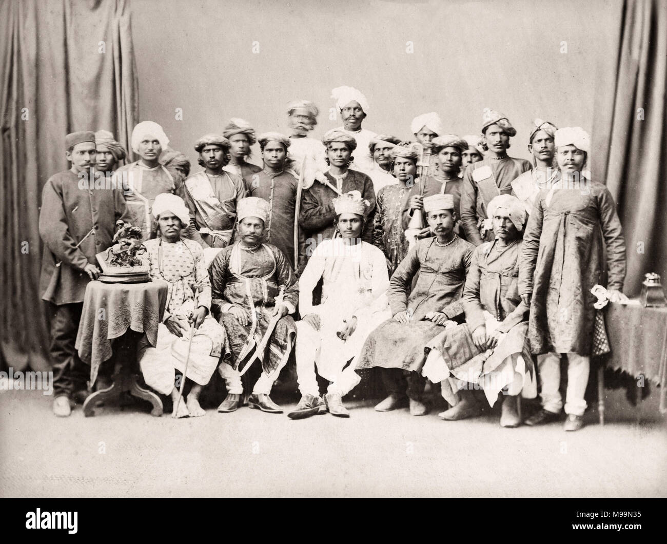 Vintage del siglo xix fotografía India - Foto de stock