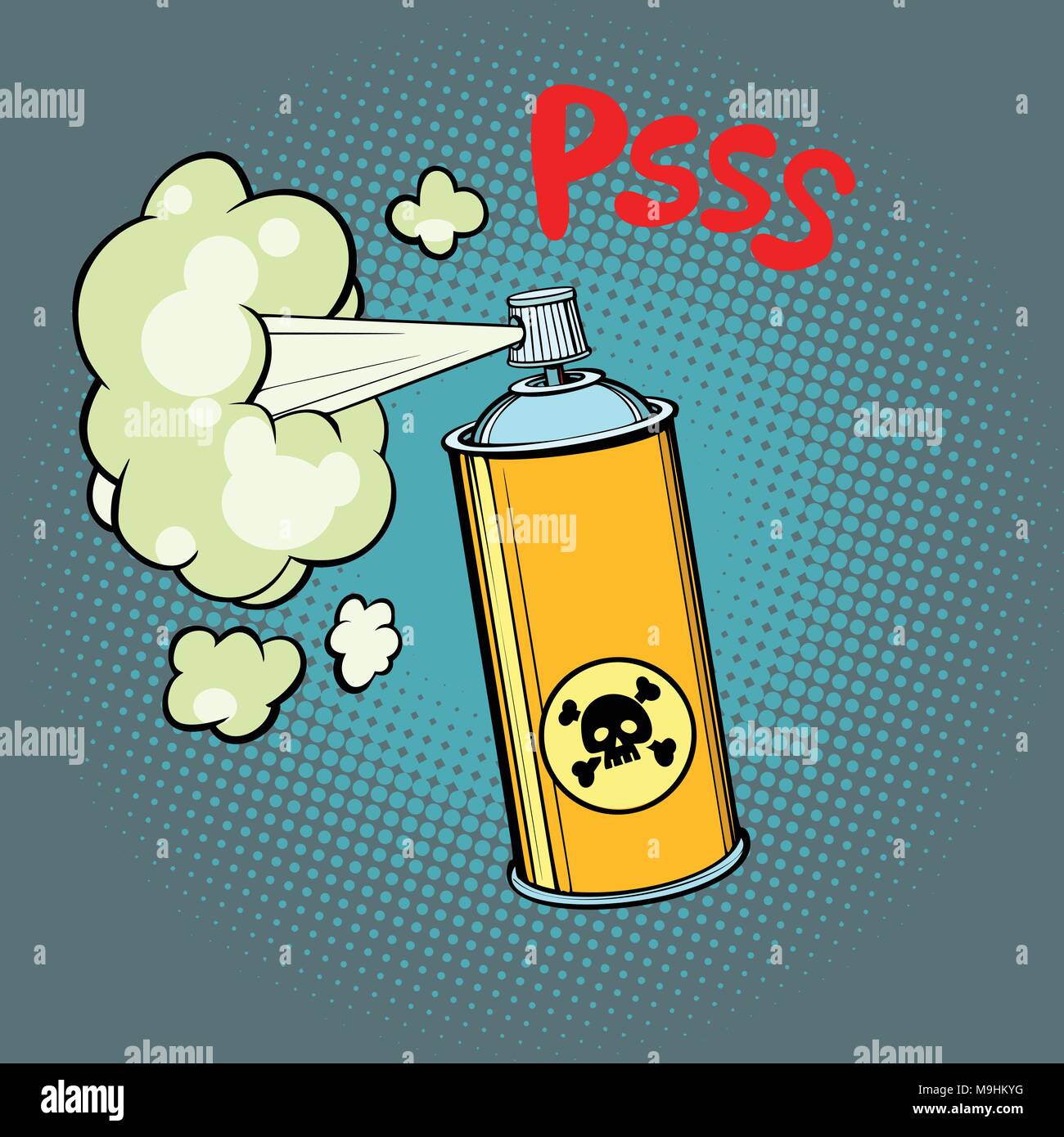 Gases tóxicos residuos químicos Ilustración del Vector