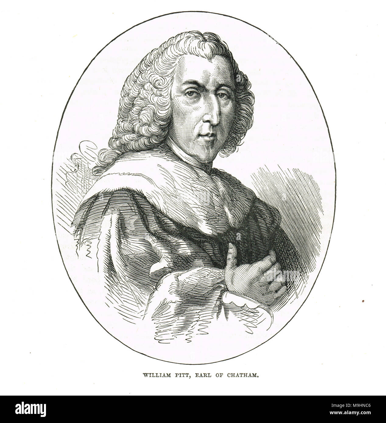William Pitt, 1er Conde de Chatham, 1708-1778 Foto de stock
