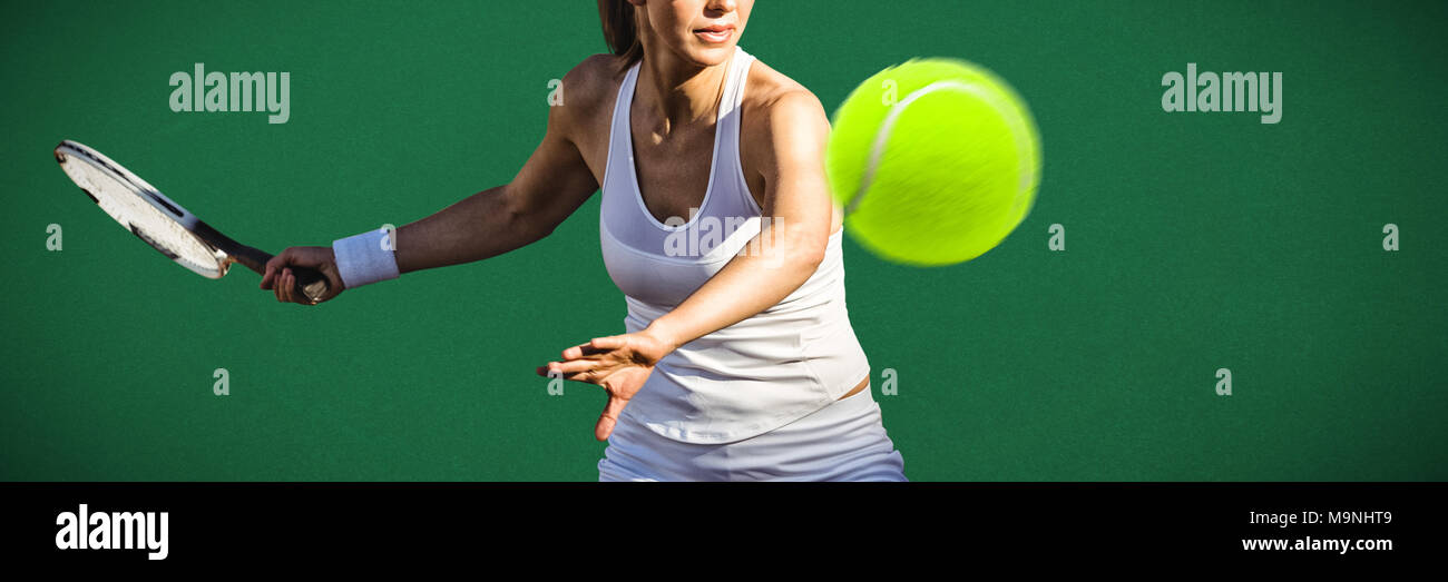 Imagen compuesta de tenis mujer Foto de stock