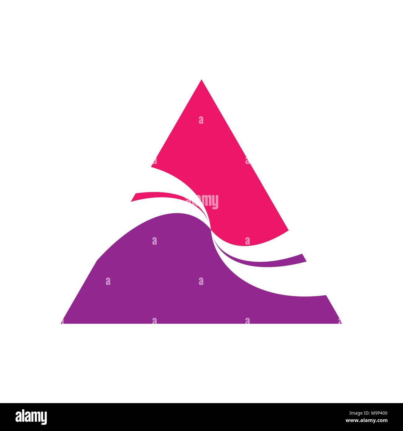 Conexión de Nike de onda de forma de triángulo Símbolo gráfico vectorial  Diseño de Logotipo Imagen Vector de stock - Alamy