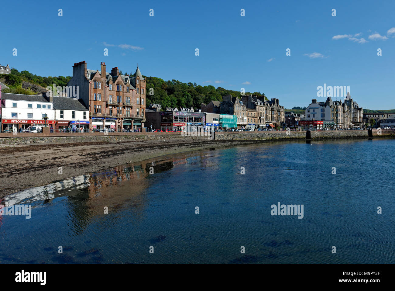 El puerto y el centro de la ciudad, Oban, Argyll and Bute, en Escocia, Gran Bretaña Foto de stock