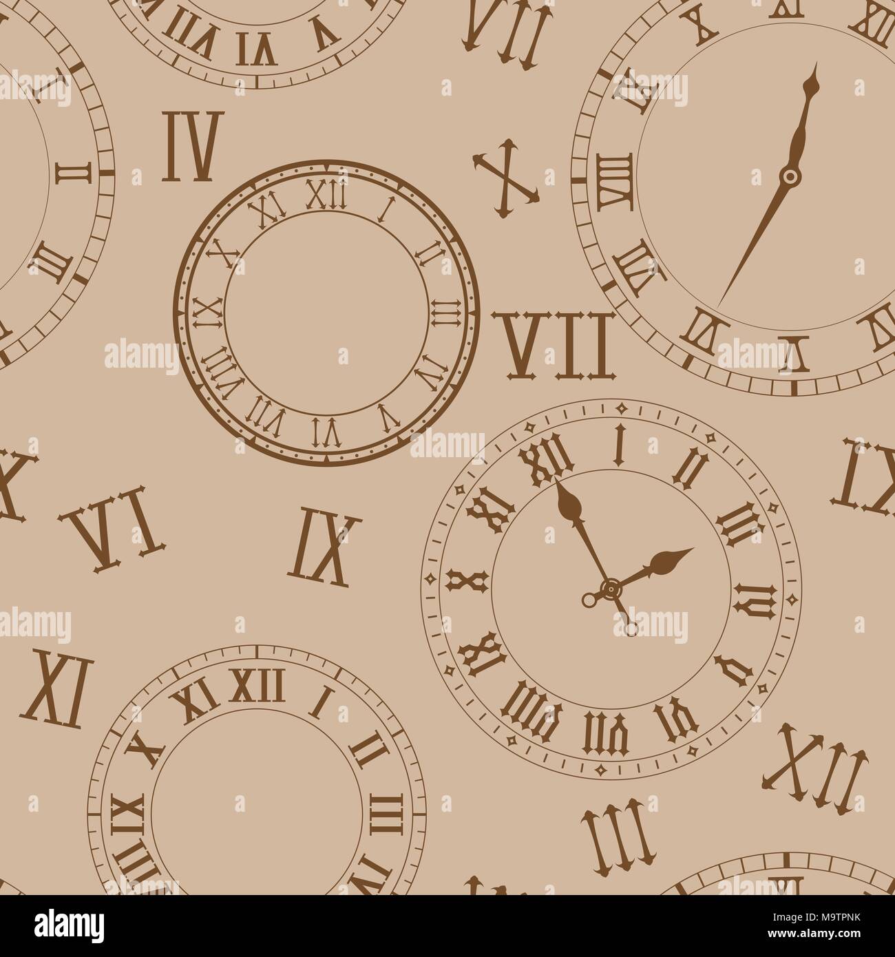 Tiempo de fondo. Relojes de fondo beige Imagen Vector de stock Alamy