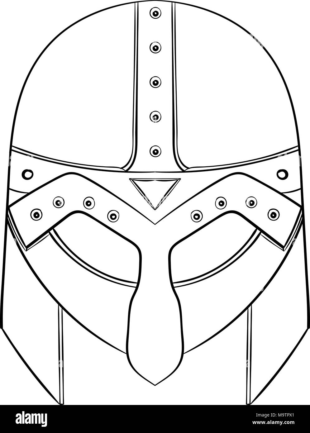 Vector de casco vikingo Imágenes vectoriales de stock - Alamy