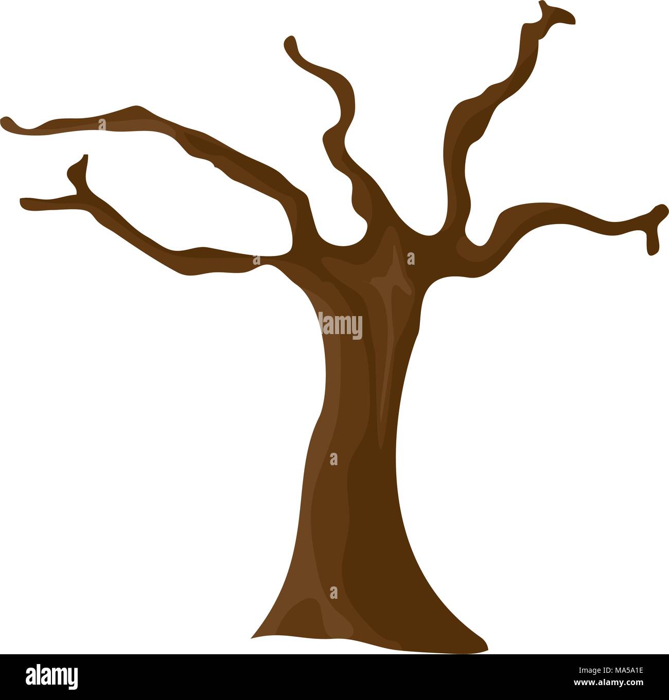 Naturaleza árbol con ramas secas en el desierto Imagen Vector de stock -  Alamy