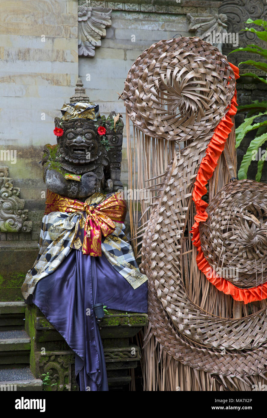 Detalles del palacio de Ubud en Bali Island Foto de stock