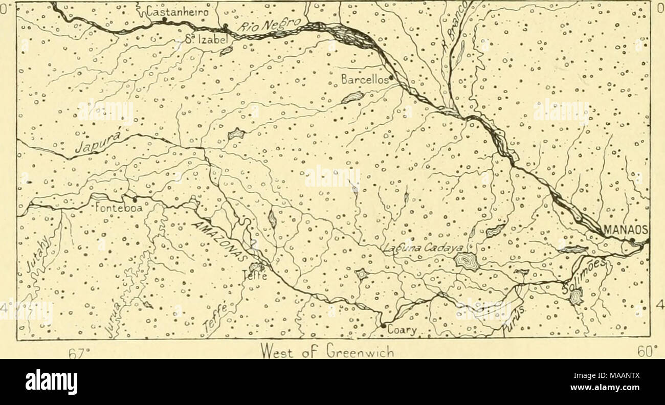 La tierra y sus habitantes. . 125 millas. ino- todo el camino hasta el Río  Negro, la región comprendida entre los dos con- vergencia arroyos está  ocupada por un intrincado sistema