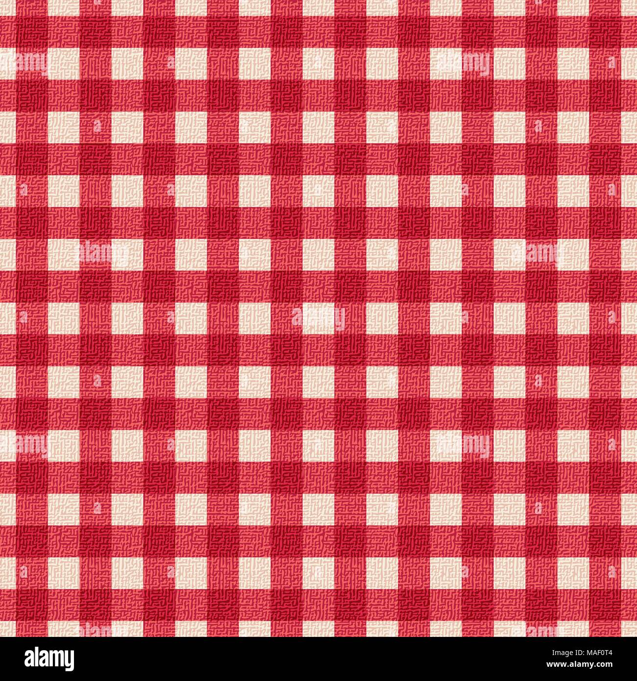 alegría Denso comportarse Rojo y blanco mantel cuadriculado de vectores con textura de fondo Imagen  Vector de stock - Alamy