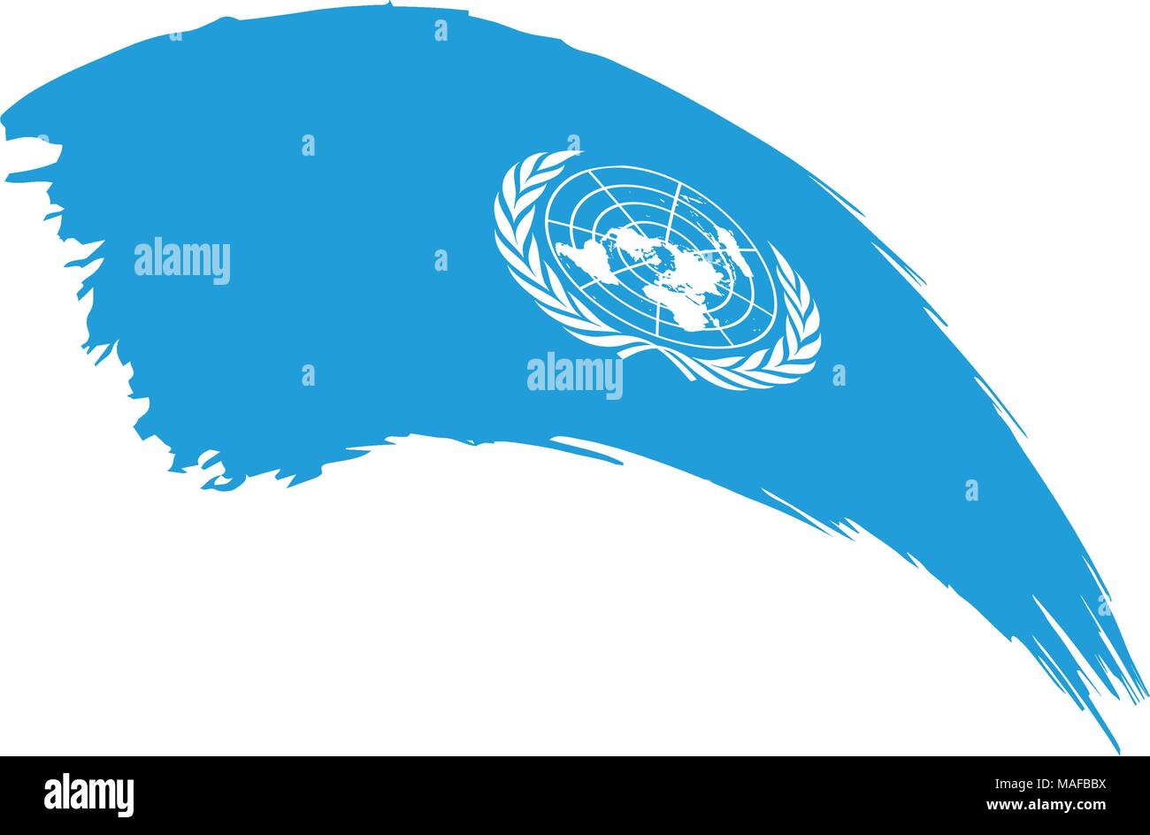La Bandera De La Onu Ilustracion Vectorial Imagen Vector De Stock Alamy
