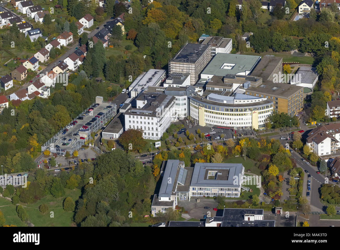 Vista aérea, Caritas klink, Santa Teresa, hospital, Saarbrücken, Sarre, Alemania, Europa, aves de ojos vista, Vista aérea, fotografía aérea, antena ph Foto de stock