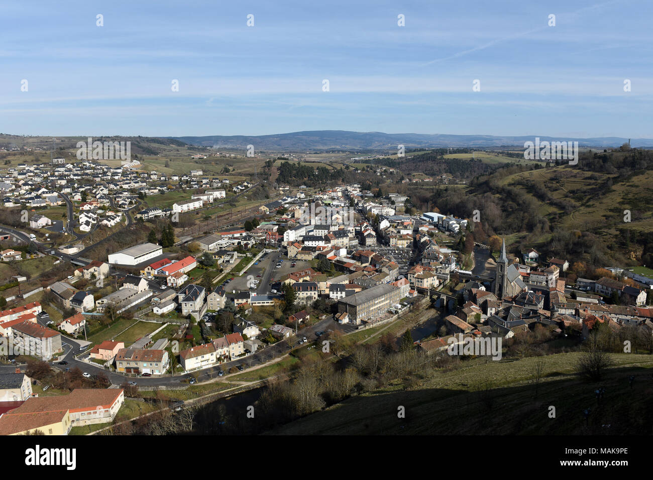 Saint-Flour en la región de Auvernia Francia Foto de stock