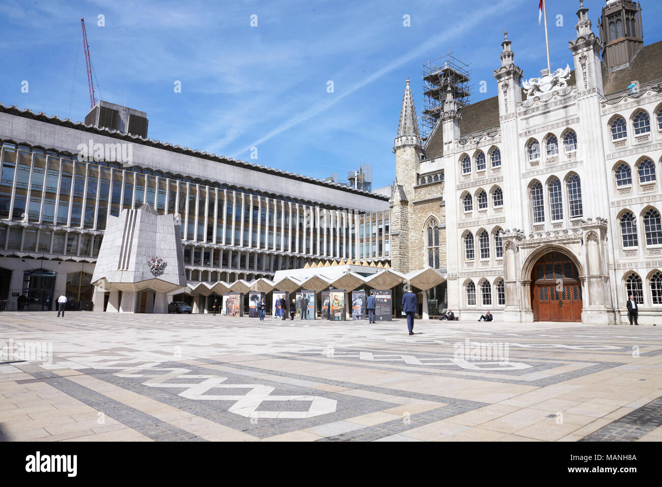Londres - Mayo 2017: edificios Guildhall, London, EC2. Foto de stock