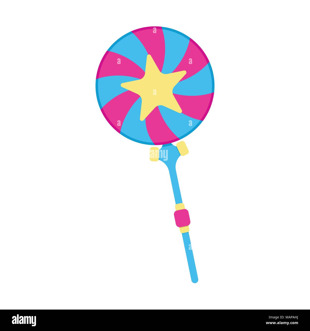 Lollipop icono. Mundo de Fantasía de unicornio. Estilo de dibujos animados. Ilustración vectorial. Ilustración del Vector
