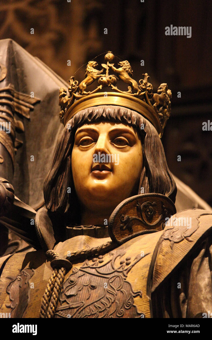 La tumba de Cristóbal Colón en la Catedral de Sevilla Fotografía de stock Alamy