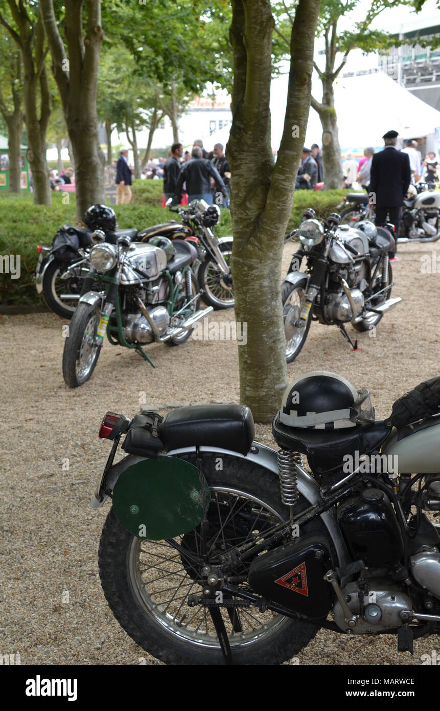Escena de motocicleta Goodwood Revival. Foto de stock