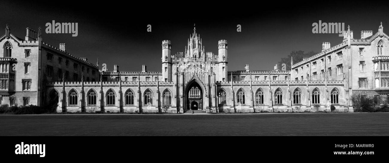 St Johns edificios universitarios, de la ciudad de Cambridge, Cambridgeshire, Inglaterra, Reino Unido. Foto de stock