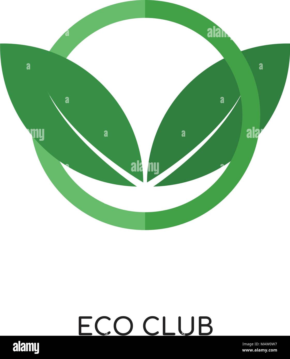 Logotipo del club ecológico aislado sobre fondo blanco para tu web, móvil y  app design Imagen Vector de stock - Alamy