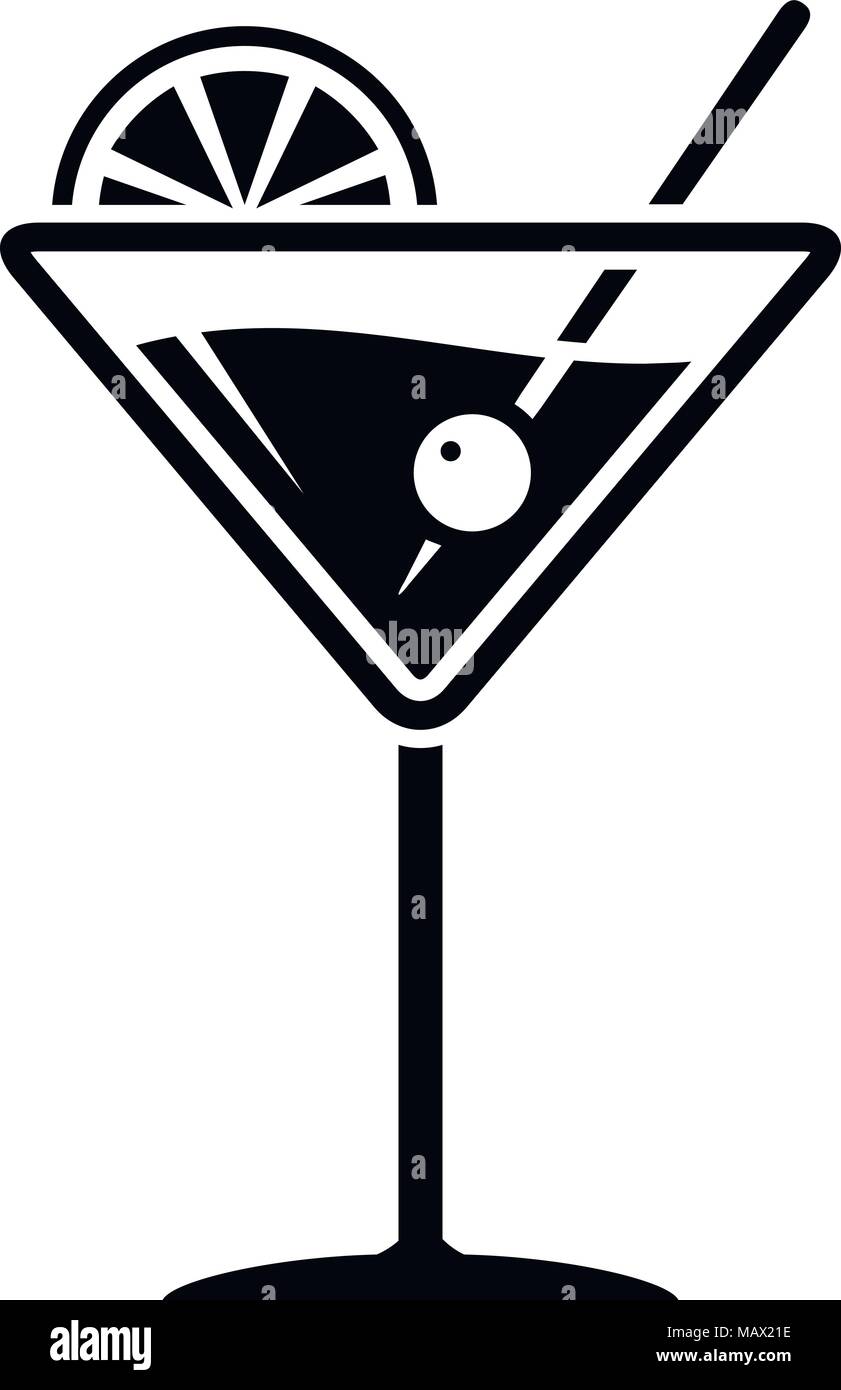 Copa de Martini signo aislado sobre fondo blanco Imagen Vector de stock -  Alamy