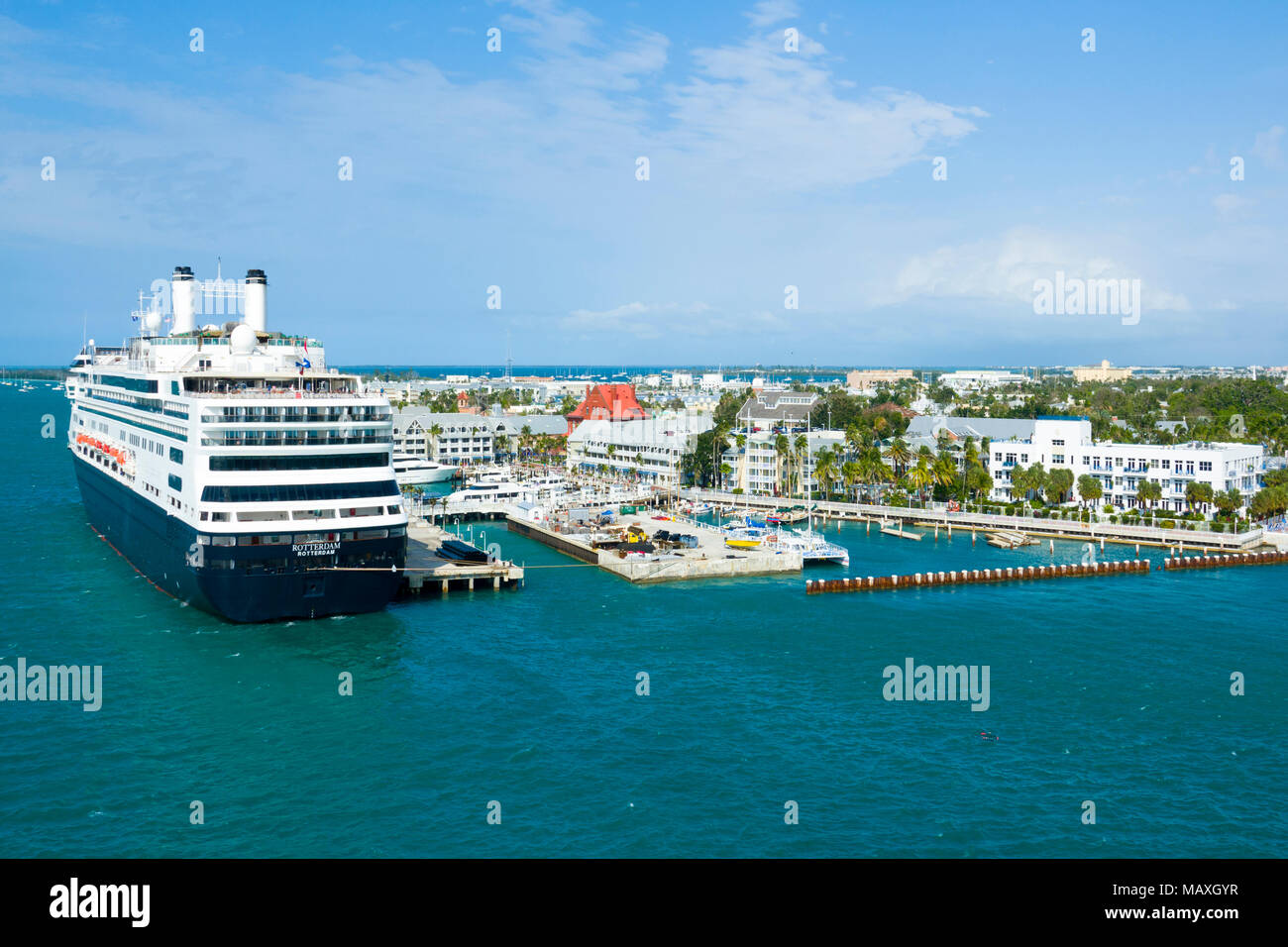 Holland America Rotterdam crucero en el popular destino de Florida Key West Foto de stock
