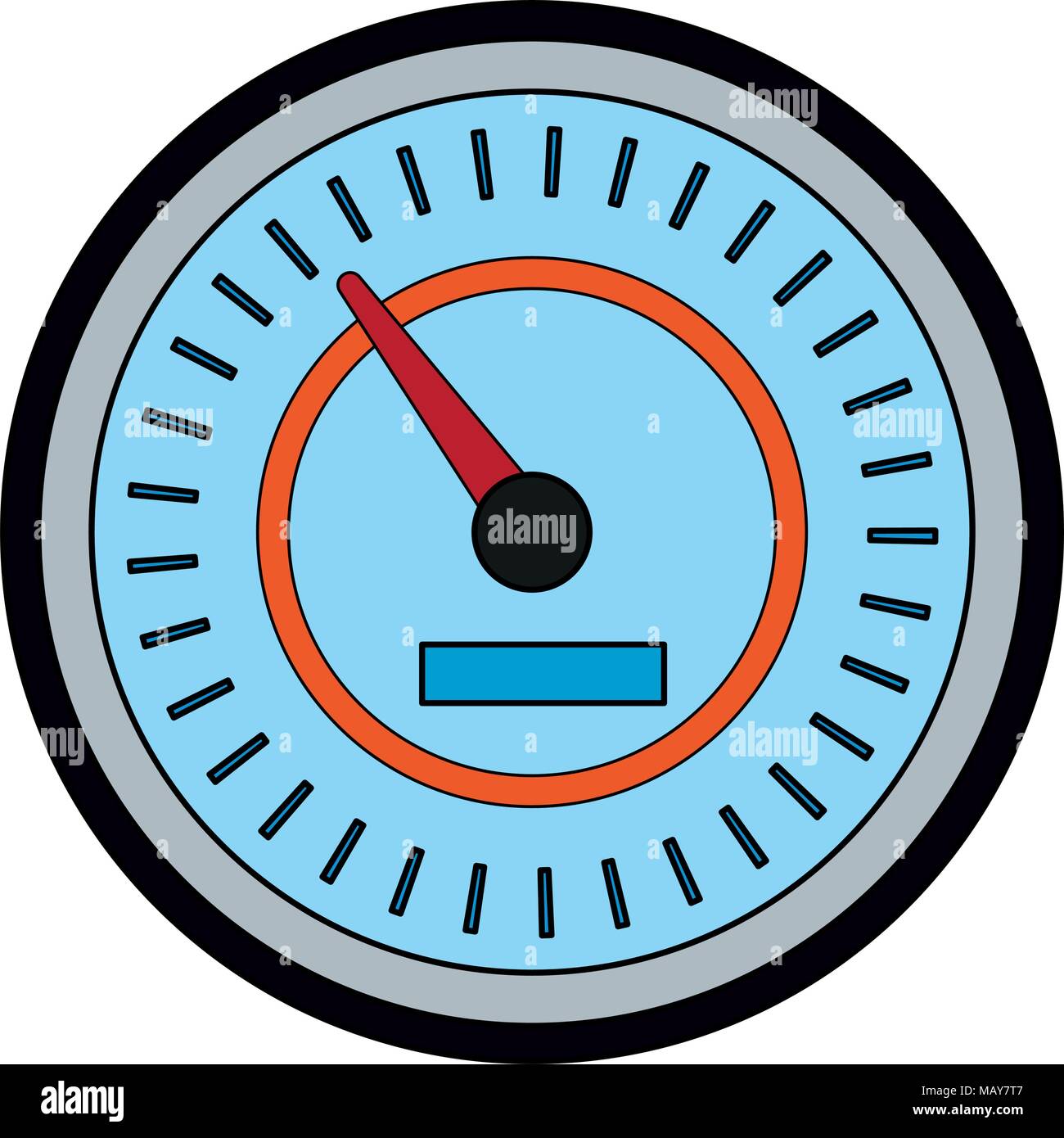 Indicador de velocidad redonda Imagen Vector de stock - Alamy