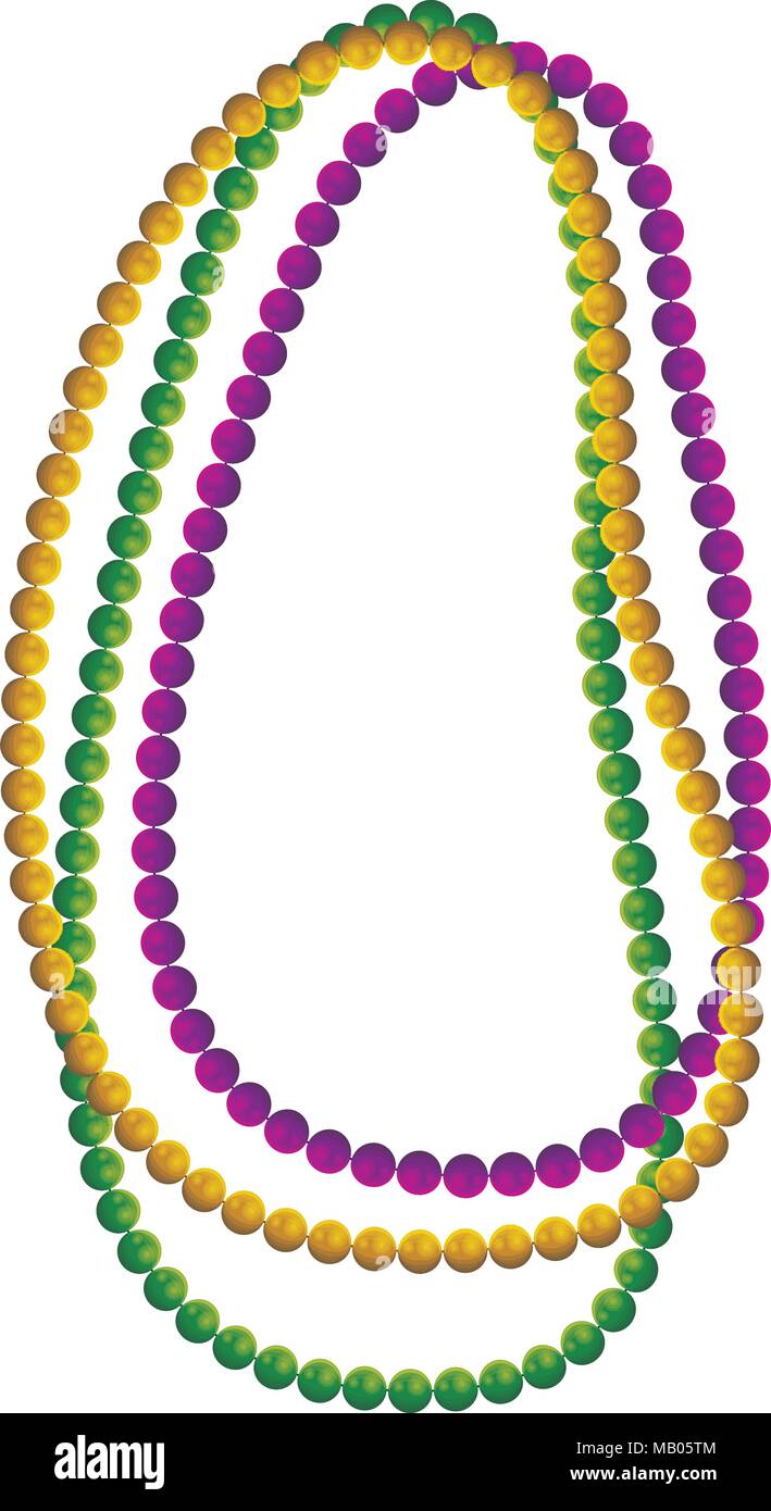 Collar bolas celebración de Mardi Gras Imagen Vector de stock - Alamy