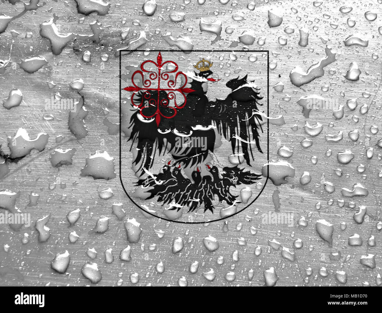 Bandera de Buenos Aires con gotas de lluvia Foto de stock