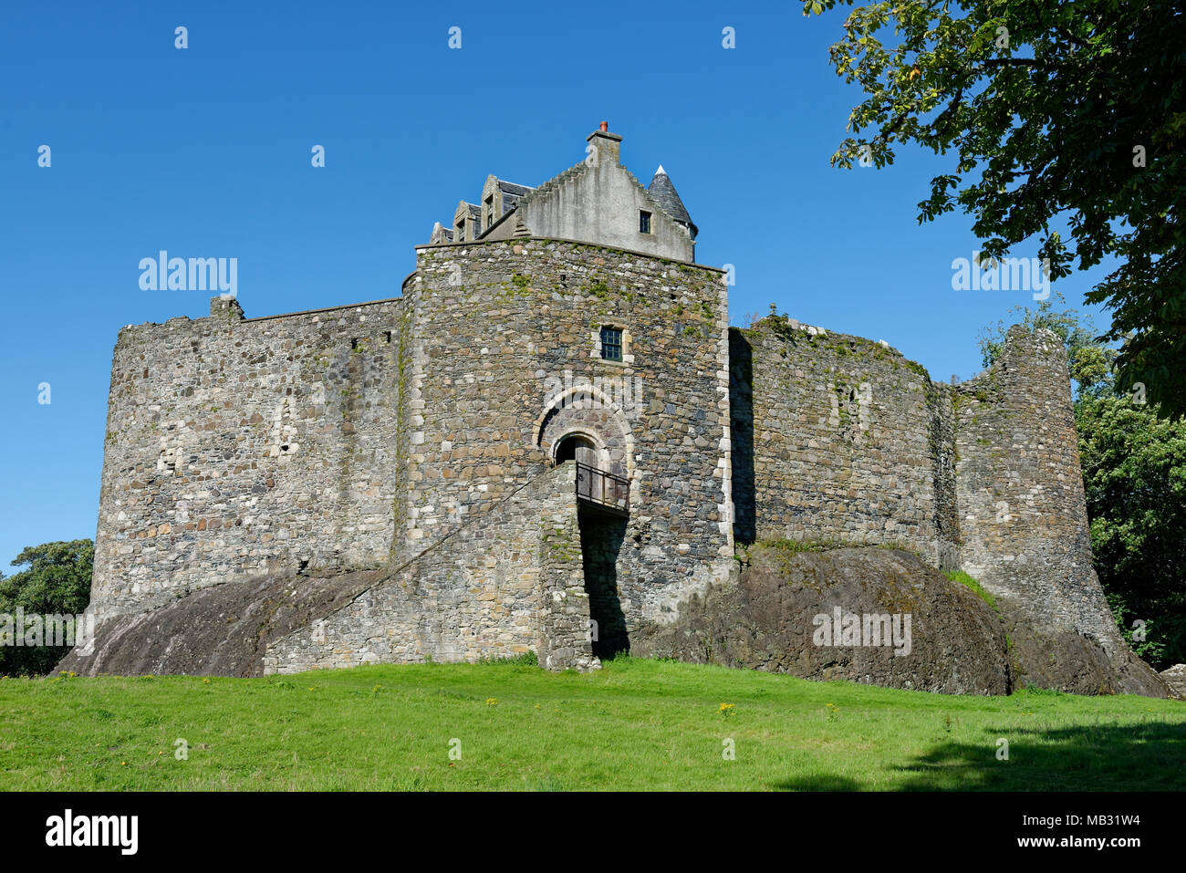 Dunstaffnage Castle, Dunbeg, cerca de Oban, Argyll and Bute, Scotland, Reino Unido Foto de stock