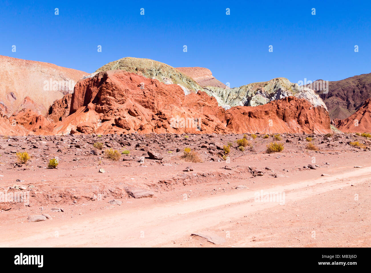 El paisaje del valle del arco iris, Chile. Panorama chileno. Valle ...