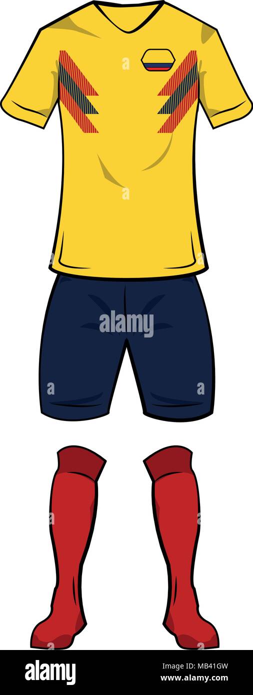 Colombia ropa deportiva de fútbol Imagen Vector de stock - Alamy