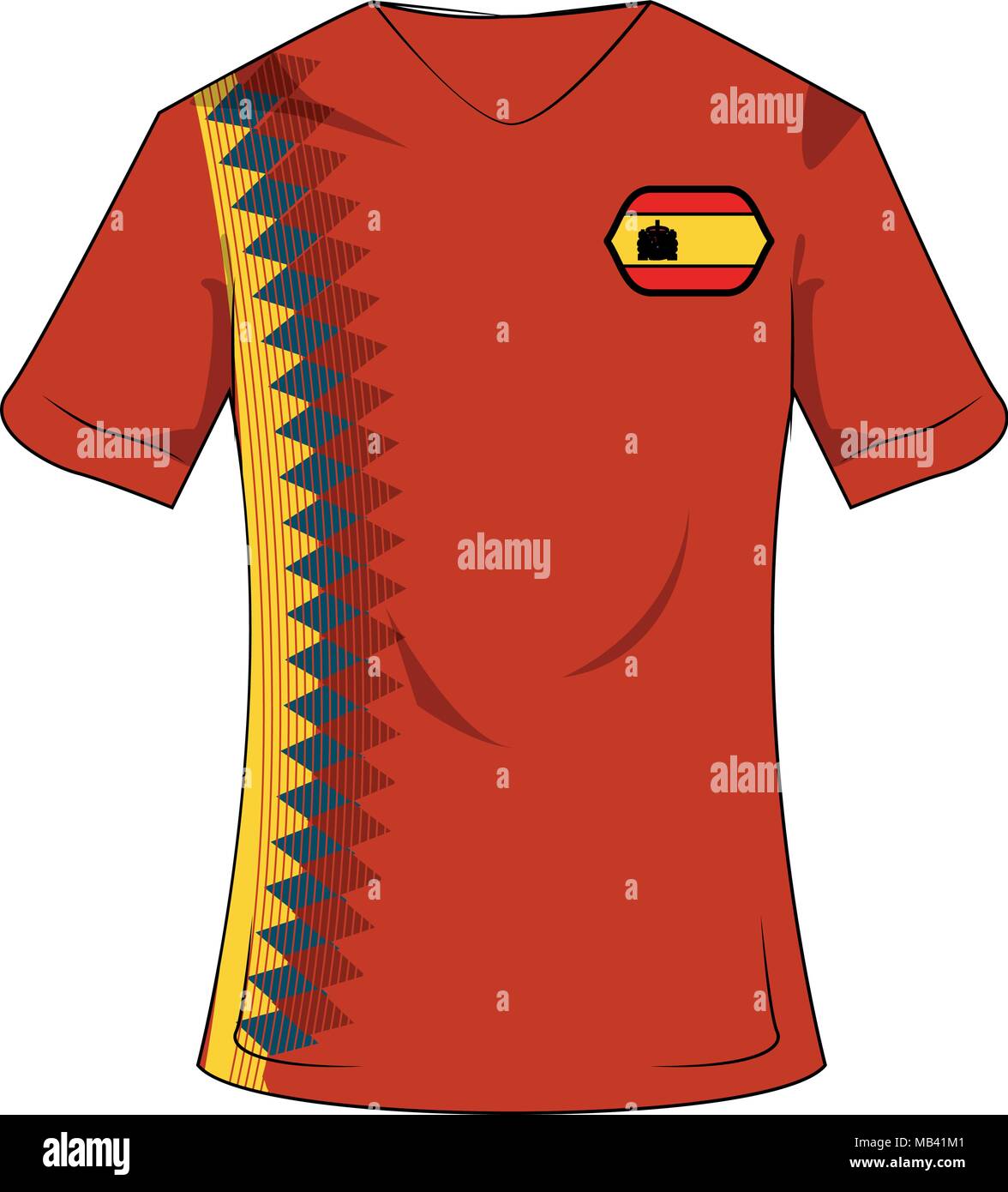 Ropa deportiva de fútbol de España Imagen Vector de stock - Alamy